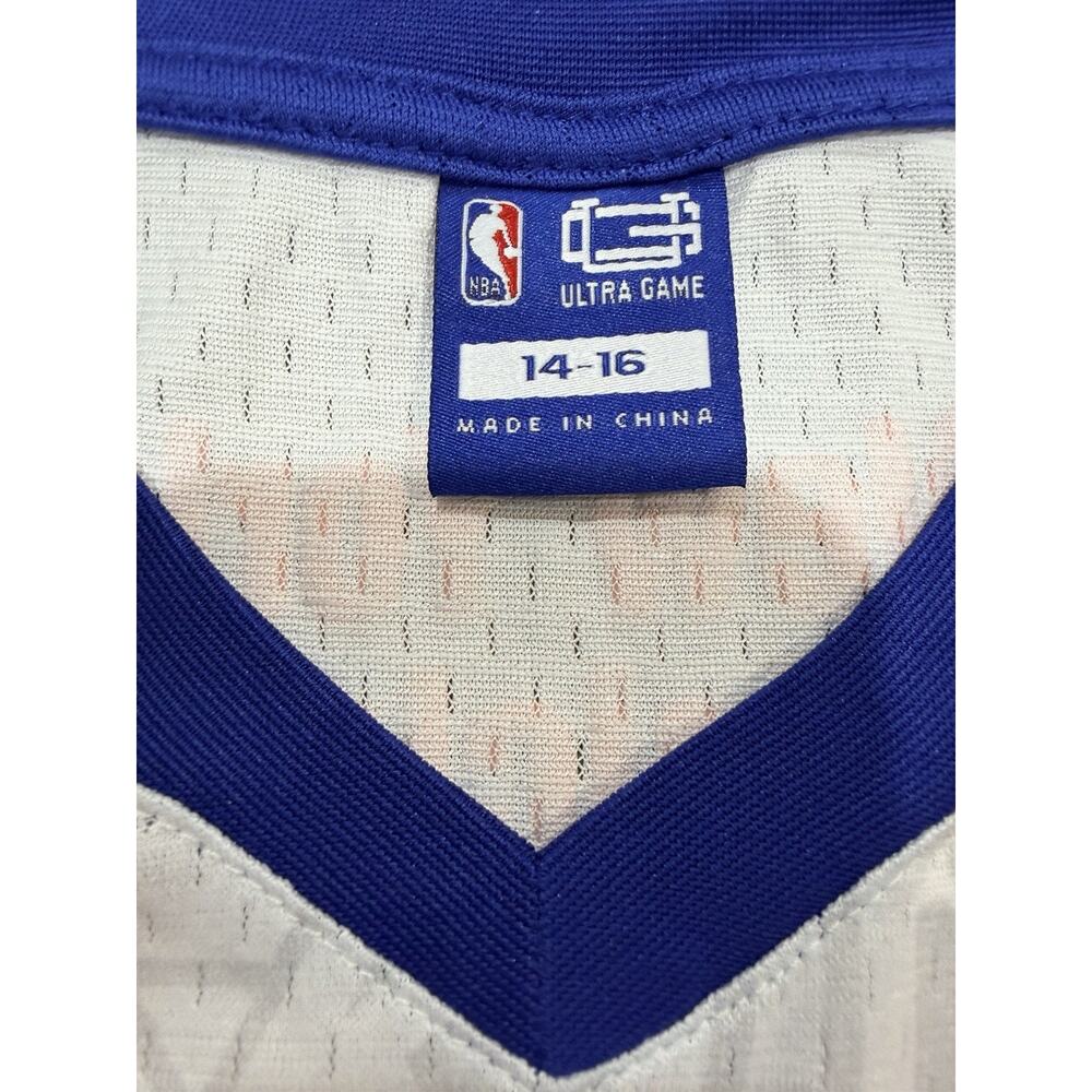 New York Knicks Jersey BOYS 14/16 Ultra Game White Blue Mesh Tank Basketball NWT - Picture 3 of 6